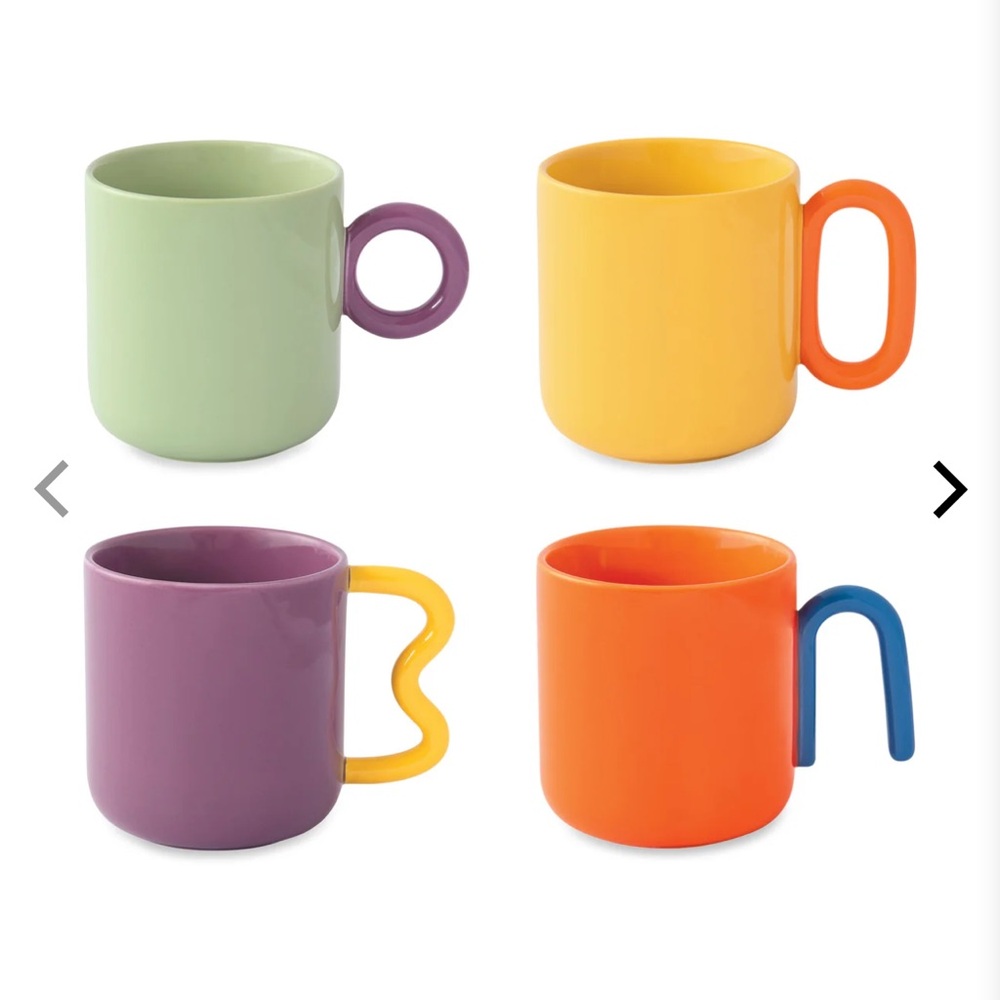 New in Box! MoMA $50 Creative Porcelain Mugs Set of 4